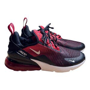 Nike Air Max 270 Kids Sneakers Basketball Shoes Red Black Size 4.5